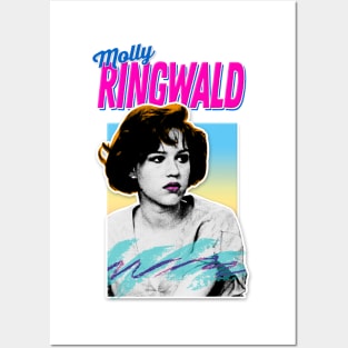 Molly Ringwald -  80s Styled Retro Nostalgia Graphic Design Posters and Art